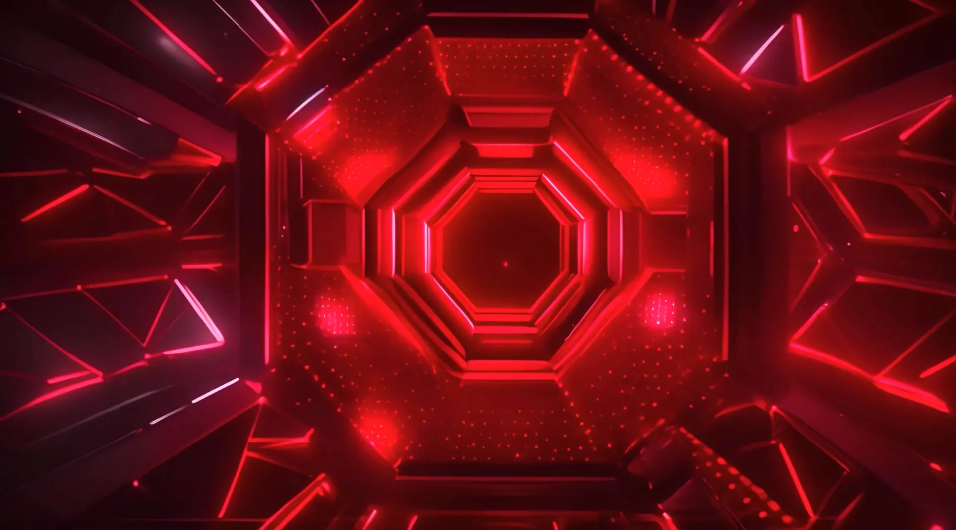 Futuristic Red Neon Passage Dynamic Motion Video Backdrop